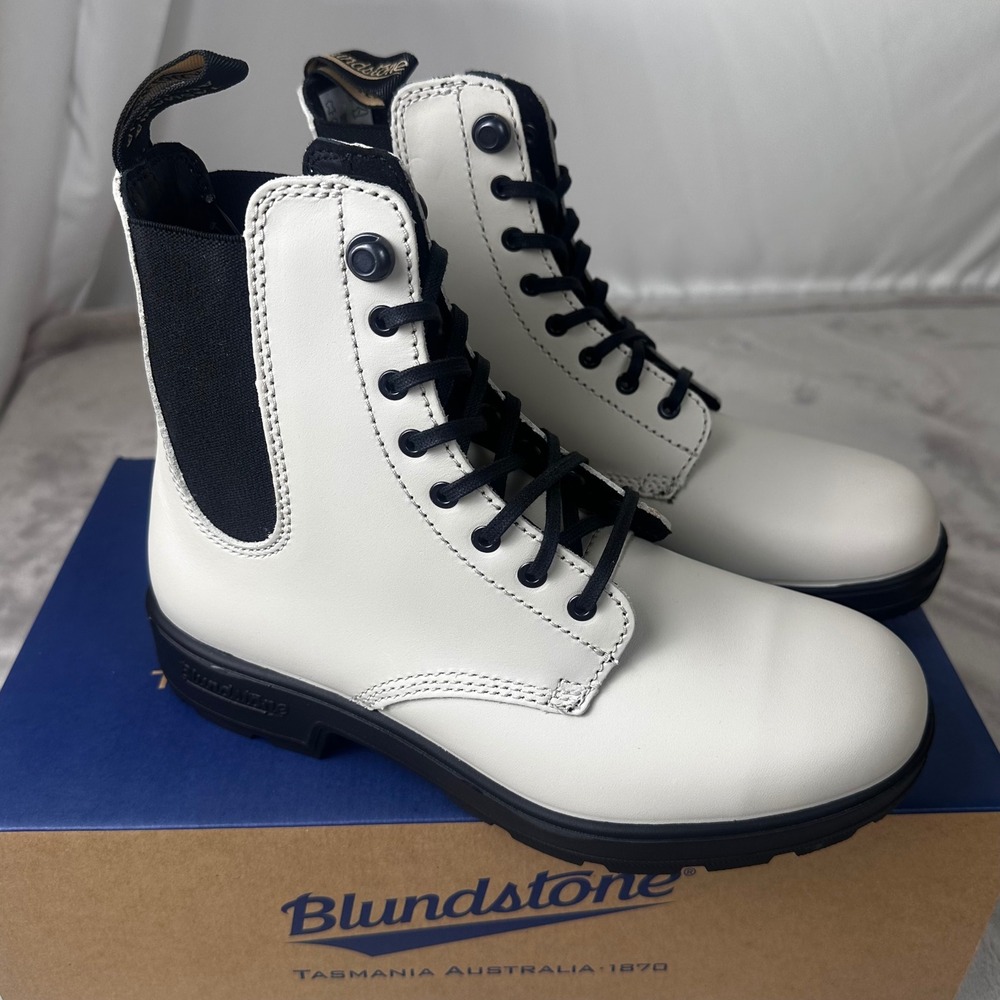Blundstone 2324 Oat Lace‎ Up Chelsea Boots Womens 7.5 Streetwear Leather New